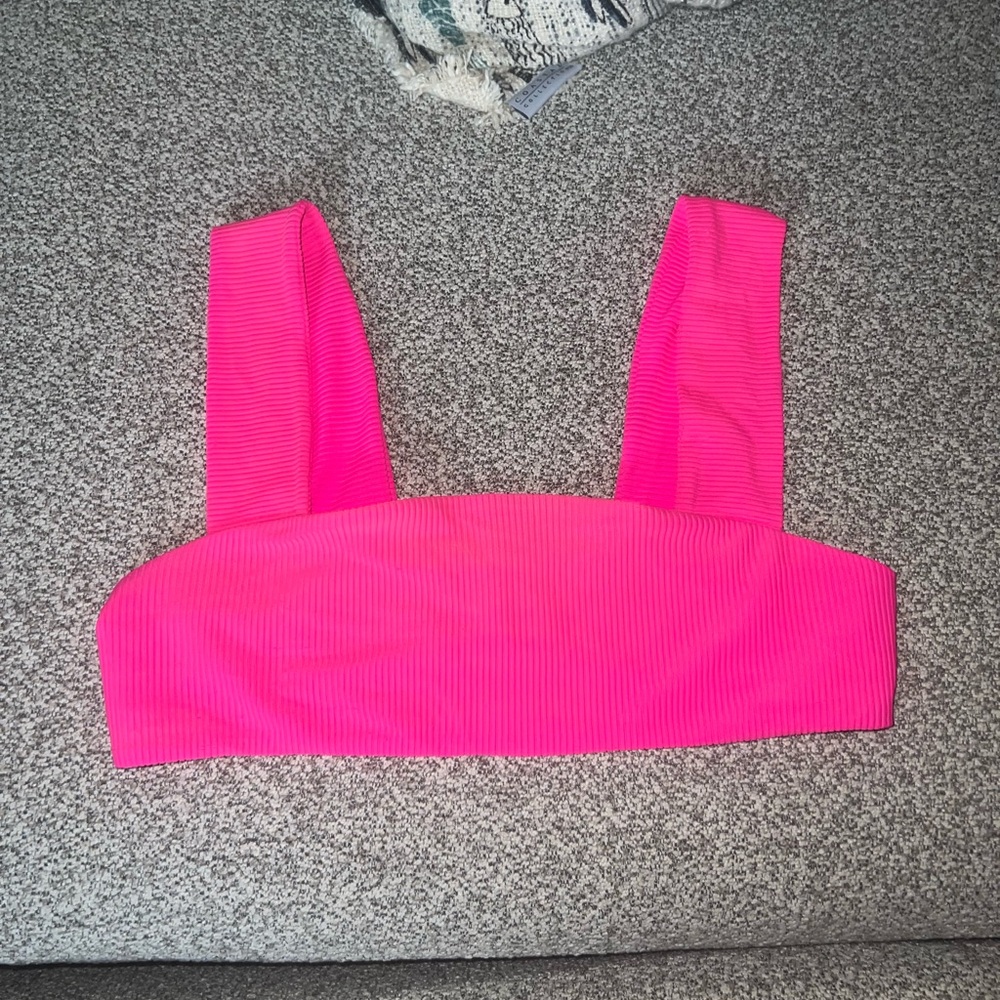 Frankie’s bikinis Pink Ribbed Women's Top